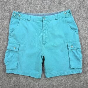 Columbia Sportswear | 34" Waist | Vintage Cargo Shorts | Aqua Cotton Duck